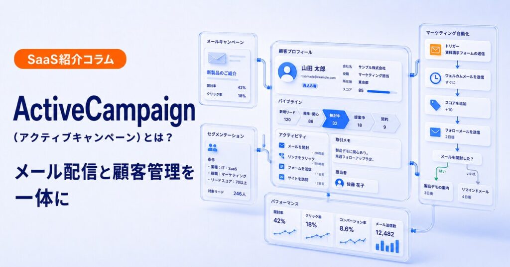 ActiveCampaignでメール配信と顧客管理を一体化する