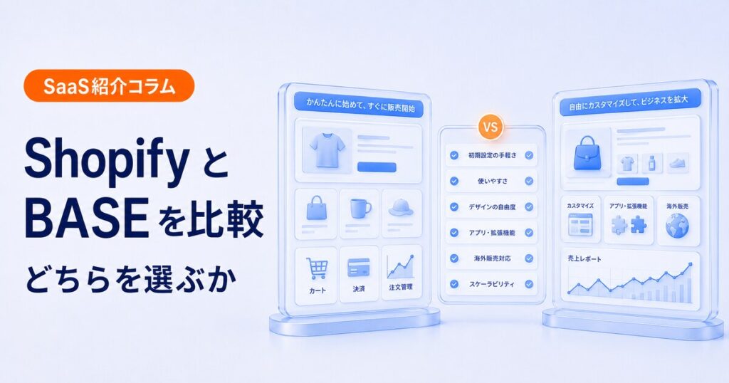 ShopifyとBASEを比較してネットショップを選ぶ