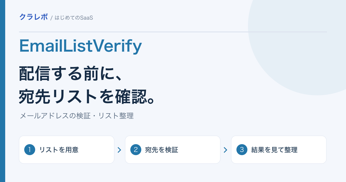 EmailListVerifyとは？メール配信前のリスト整理と無料検証の始め方