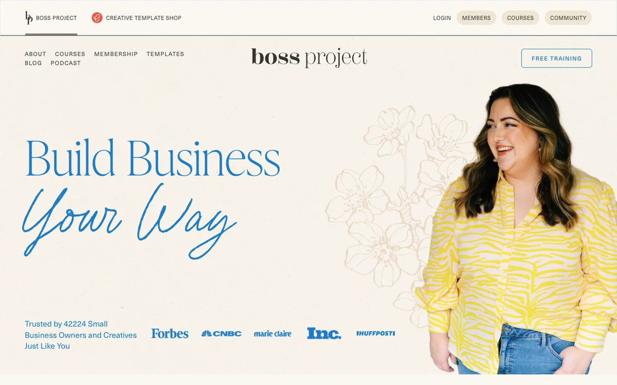 Boss Projectの公開サイト画面