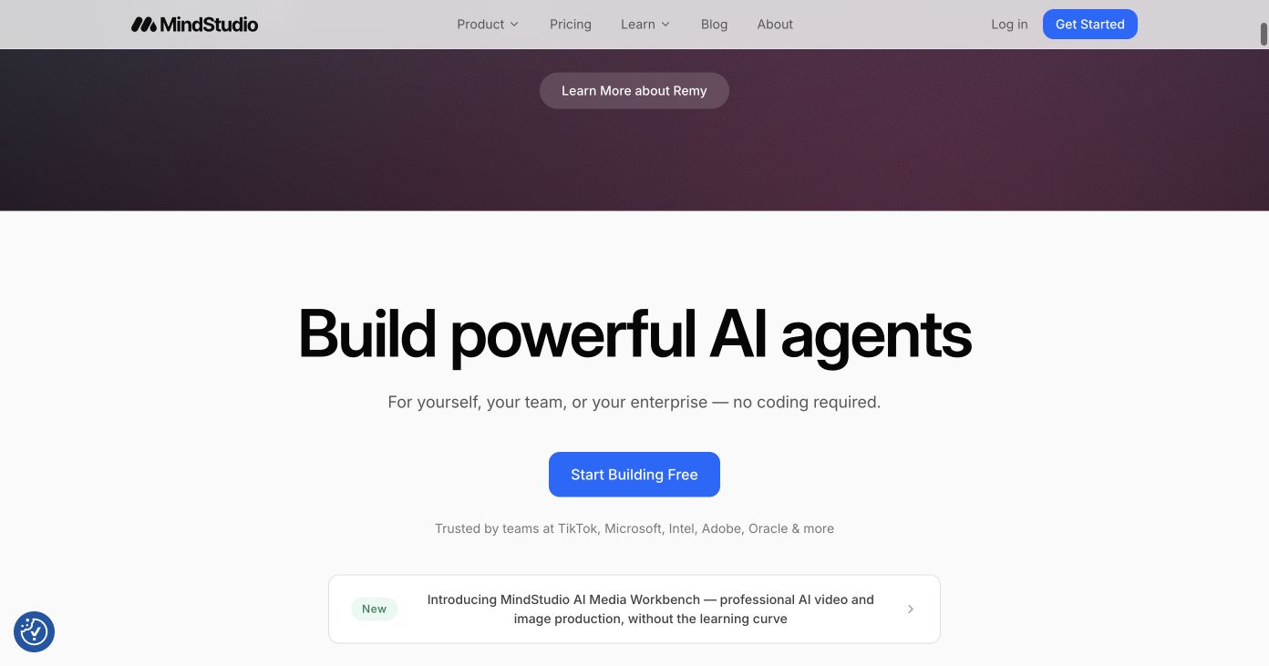MindStudio公式サイトの画面